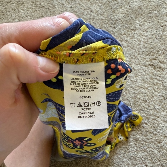 LOFT Yellow and Blue Floral Blouse - Picture 5 of 5